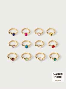 Glisma 1Psc Women's Single Ring - Gold - View 3