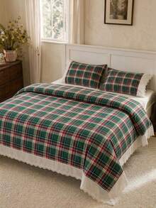 Christmas green grid