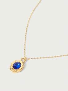 Glisma 18K Glass Diamond Necklace - Gold - View 11