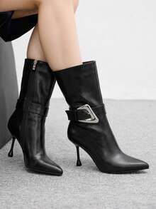CUCCOO BIZCHIC New Women's Stiletto Boots, Fashionable For Commuting Dates, Suitable For Spring, Autumn And Winter - Coffee Brown - View 3