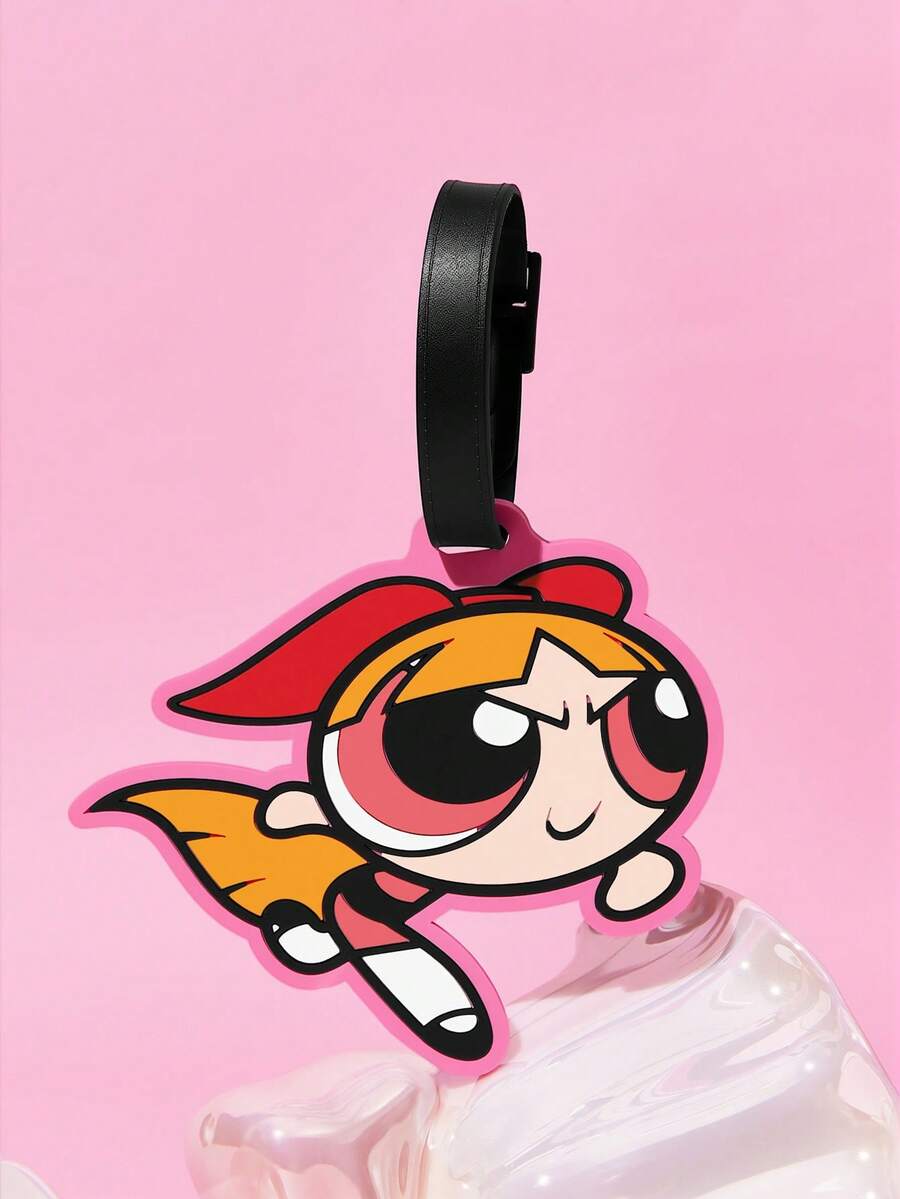 THE POWERPUFF GIRLS X SHEIN Feitian Little Policewoman PVC Luggage Tag - Red - View 1