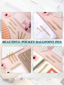 20Pcs 10cm Mini Round Ballpoint Pens Bulk Black Ink Pocket Writing Tools Portable Small Ball Pens For Notebook Signature Note Paper School Office Supplies - A - View 6