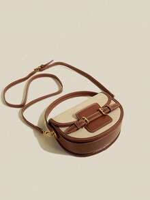 SIENNITY High-Quality Saddle Bag, Vintage Stitching Handbag, 2025 New Casual Versatile Crossbody Bag - Brown - View 4