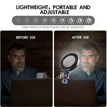 Teckwe Video Conference Lighting Kit, Ring Light For Monitor Clip On, For Remote Working, Distance Learning, Zoom Call Lighting, Self Broadcasting And Live Streaming, Computer Laptop Video Conferencing - 6"RING LIGHT - View 5