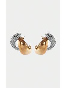 Noxbound Droplet-Shaped Gold Contrasting Earrings Women's Earrings - Droplet earrings - View 3