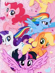 My Little Pony X SHEIN Casing Ponsel Epoxy Berkilau Merah Muda dengan Motif Kartun, Perlindungan Anti Jatuh untuk iPhone Seri 11-17 - MultiWarna - View 5