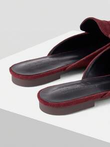 MOTF PREMIUM COMFORTABLE MINIMALIST ROUND TOE WOMEN FLAT SHOES FOR CHRISTMAS - Dark burgundy - View 7