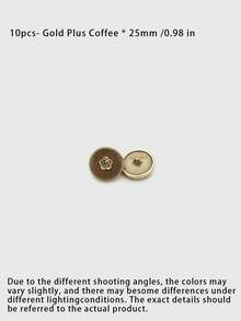 1 Pack 10 Pcs Flocked Rose Shaped Metal Buttons Round Flower Decorative Fasteners For Sweaters Windbreakers Suits Coats Outerwear Hand‑Sewn Clothing Sewing Accessories - 10pcs - View 15