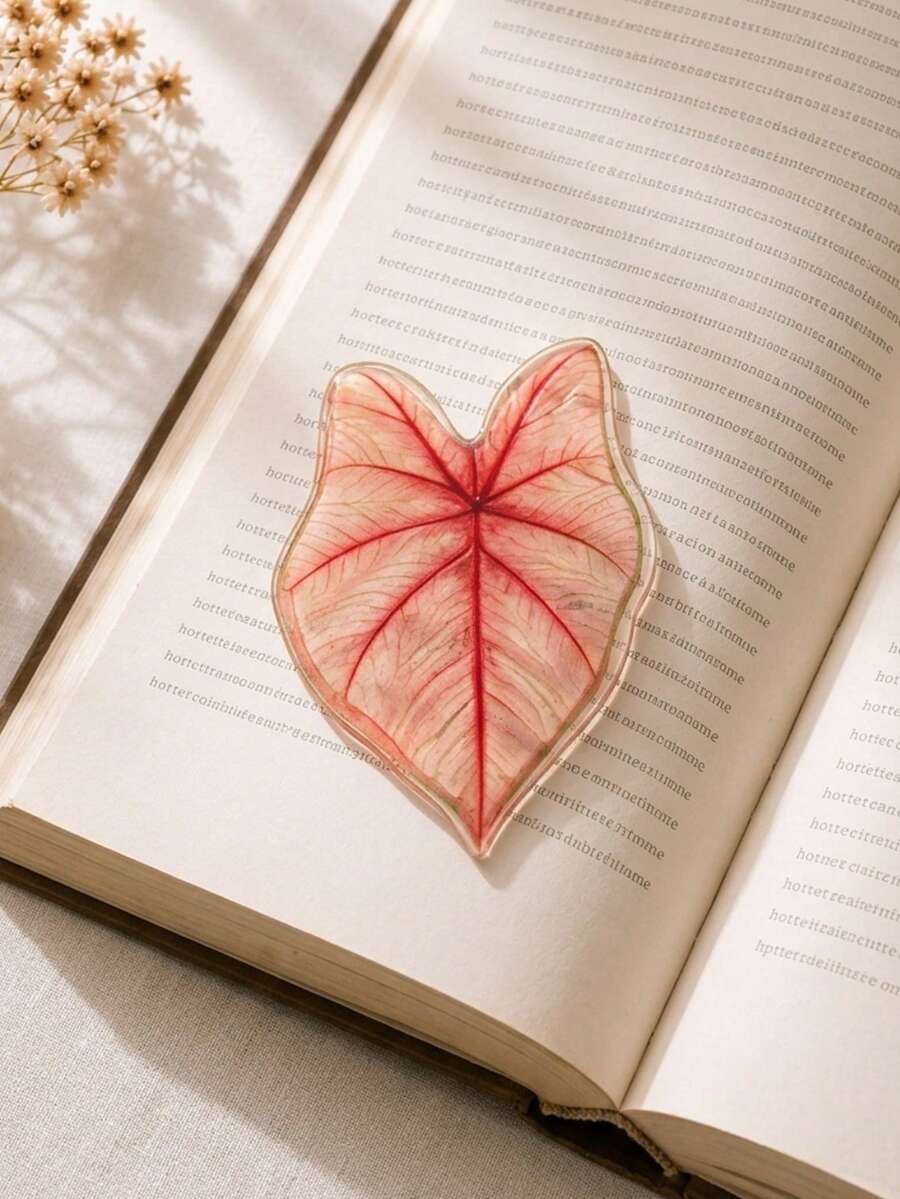 Cirelle مجموعة 6 قطع علامات كتب على شكل أوراق، علامات كتب بتصميم مونستيرا ونباتات استوائية جمالية، علامات كتب ورقية خضراء واقعية - متعدد الألوان - مشاهدة 1