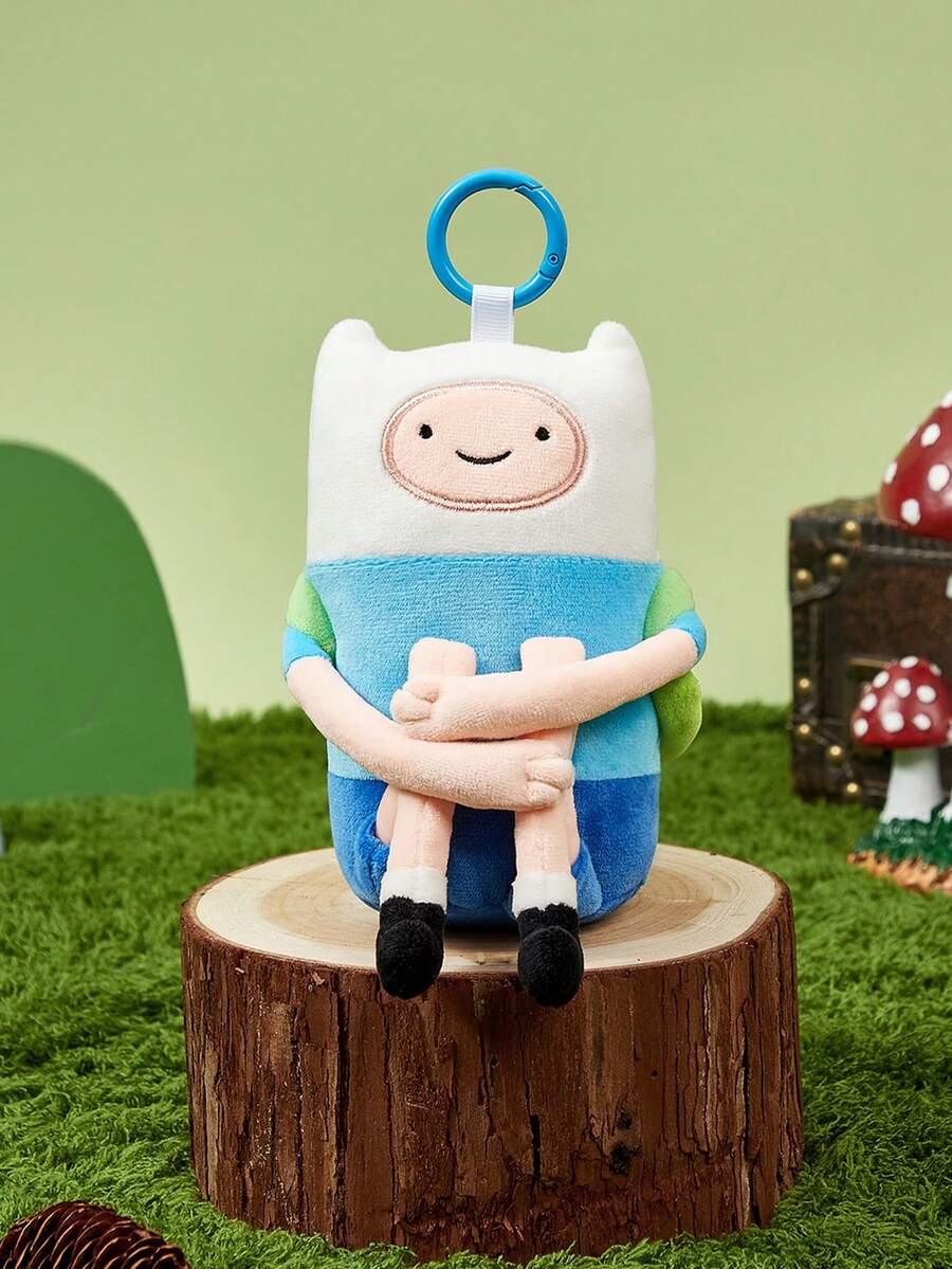 ADVENTURE TIME X POKOJA LAND ,聯名款 3D 絨毛吊飾鑰匙圈,可愛造型,經典設計,可掛在包包、鑰匙圈、書包等,適合所有年齡層,包括青少年和成人。 - 白色 - 查看 1