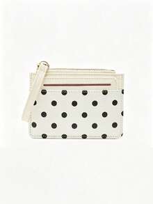 Haus Hana Polka Dot Multi-Card Slot Mini Wallet, Japanese Korean Style Solid Cute Card Holder, Luxury Coin Purse - Multicolor - View 11