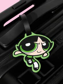 THE POWERPUFF GIRLS X SHEIN Label Koper PVC Polisi Wanita Kecil Feitian - Hijau - View 3