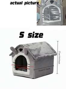 Comfortable Cat And Dog Pet Nest, Warm Winter Bed That Can't Be Removed And Washed, Classic Soft Polyester Cat Hole Nest,Warm Rest Shelter For Small Pets, Indoor Quiet Sleeping Cave For Cats And Dogs, And Pet House That Is Easy To Clean. - multicolor - View 12