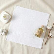 Cirelle 1pc Bright Satin Border Pure Combed Cotton Towel, Soft Highly Absorbent Decorative Bathroom Towel For Bathroom Spa - White - View 10