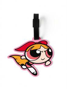 THE POWERPUFF GIRLS X SHEIN Feitian Little Policewoman PVC Luggage Tag - Red - View 3
