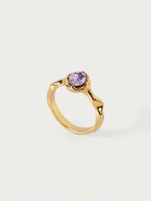 Glisma 1Psc Women's Single Ring - Gold - View 5