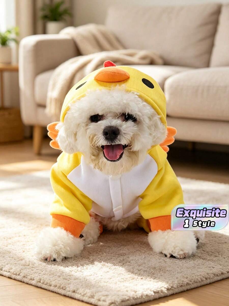 1件 S-XL 聚酯纖維恐龍圖案紫色寵物連帽衛衣服裝,適合小型犬,萬聖節派對冬季保暖可愛小狗套裝 - E - 查看 1
