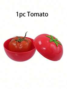 1pc/2pcs/5pcs/6pcs Reusable Vegetable/Fruit Fresh-Keeping Boxes, Lemon/Onion/Garlic/Bell Pepper/Apple/Tomato Storage Containers, Refrigerator Kitchen Utensil Cabinet Organizer,Perfect For Holiday Parties Camping Family And Leftover Food Preservation - Multicolor - View 18