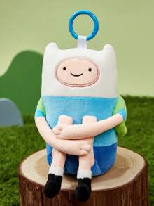 ADVENTURE TIME X POKOJA LAND ,聯名款 3D 絨毛吊飾鑰匙圈，可愛造型，經典設計，可掛在包包、鑰匙圈、書包等，適合所有年齡層，包括青少年和成人。 - 白色 - 查看 4