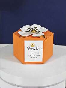 10 piezas Cajas de embalaje de regalo hexagonales de varios colores delicadas con tarjetas de agradecimiento, accesorios de flores de papel, cajas de regalo para bodas, compromisos, cumpleaños, inauguración de casa, fiestas de vacaciones, banquetes y embalaje de regalos en general - Multicolor - Ver 19