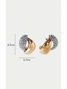 Noxbound Droplet-Shaped Gold Contrasting Earrings Women's Earrings - Droplet earrings - View 6