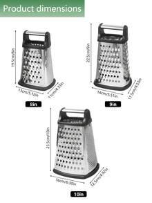 Multi-Functional Four-Sided Grater, Stainless Steel Arc-Shaped Four-Sided Grater, Slicing And Shavings, Suitable For Grilling Ginger, Garlic, Cucumber, Carrot, Cheese, Potato And Other Fruits And Vegetables, Multi-Functional Kitchen Small Tool - Multicolor - View 10