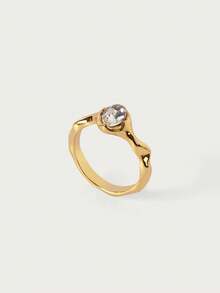 Glisma 1Psc Women's Single Ring - Gold - View 14