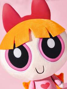 THE POWERPUFF GIRLS X SHEIN 1件卡通毛絨娃娃，採用柔軟材質搭配精緻刺繡，可放置於沙發或車內裝飾，適合作為禮物 - 紅色 - 查看 4