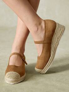 Brown suede