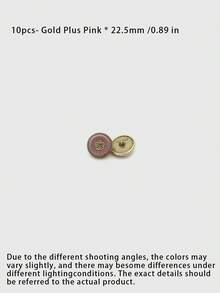 1 Pack 10 Pcs Flocked Rose Shaped Metal Buttons Round Flower Decorative Fasteners For Sweaters Windbreakers Suits Coats Outerwear Hand‑Sewn Clothing Sewing Accessories - 10pcs - View 16