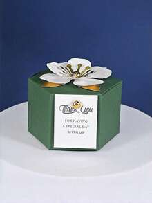 10 piezas Cajas de embalaje de regalo hexagonales de varios colores delicadas con tarjetas de agradecimiento, accesorios de flores de papel, cajas de regalo para bodas, compromisos, cumpleaños, inauguración de casa, fiestas de vacaciones, banquetes y embalaje de regalos en general - Multicolor - Ver 22
