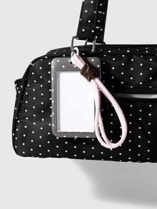 ROMWE Anime 1 Gantungan Kunci/Liontin Tas DIY Motif Bintang Polka Dot Cokelat Klasik Sederhana dan Modis, Cocok untuk Kartu Pelajar, Kartu Identitas, dan Polka Dot, Cocok untuk Pemakaian Sehari-hari - Coklat - View 2