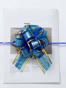 Ribbon Pull Bows Are Used For Gift Wrapping. The 6-Inch Large Pull Bows Are Suitable For Gift Basket Packaging And Wine Bottle Decoration. Satin Ribbons And Pom-Pom Bows Can Be Used For Weddings, Parties And Birthday Decorations. - Multicolor - View 10