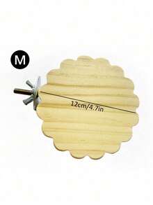 1/2pcs Wood Flower Shaped Perch Platform, Suitable For Parrots & Hamsters Climbing & Jumping Stage, Bird Cage Accessories, All Season - Apricot - View 19
