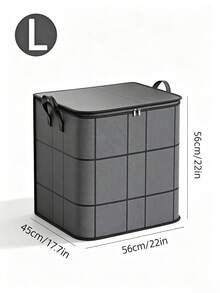 加厚大容量被褥收納袋 耐磨布料手提包 可折疊衣物收納袋 衣櫥收納用 - 黑色 - 查看 6
