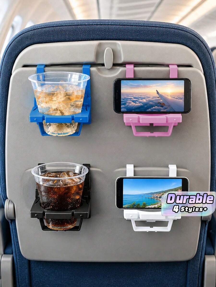 Multifunctional Foldable Car Back Seat Tray Table, Cup Holder & Phone Bracket, Car Interior Accessory - one size fits all - View 1