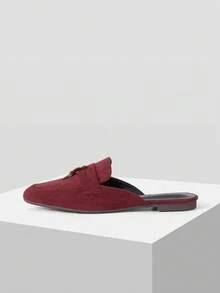 MOTF PREMIUM COMFORTABLE MINIMALIST ROUND TOE WOMEN FLAT SHOES FOR CHRISTMAS - Dark burgundy - View 3