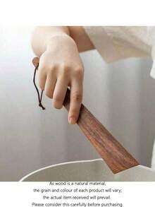 1 Home Use Spatula, Hanging Storage, Outdoor Flip Cooking Spatula, Kitchen Utensil Frying Spatula - Wood Color - View 6