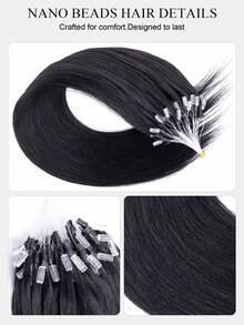 12-22 Inch Micro Loop Hair Extensions Human Hair,Color S1B Natural Black Micro Loop Design,Ultra‑Smooth & Super‑Soft Silky Straight Micro Bead Texture,Premium Healthy Remy Hair, Easy Installation,Ideal For Women Daily Hair Volume Boosting - S1B - View 6