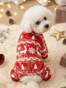 PETSIN 1 Pet Christmas Style Pet Jumpsuit, Soft, Comfortable, Warm, And Anti Shedding Pet Clothing - Multicolor - View 3