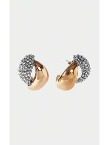 Noxbound Droplet-Shaped Gold Contrasting Earrings Women's Earrings - Droplet earrings - View 5