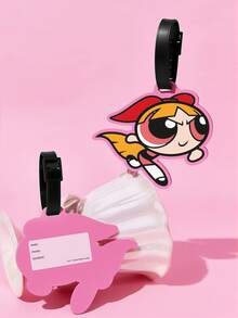 THE POWERPUFF GIRLS X SHEIN Feitian Little Policewoman PVC Luggage Tag - Red - View 2