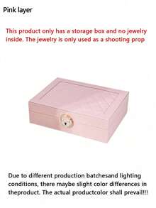 1Pc Large-Capacity 3-Tier PU Leather Lockable Jewelry Box, Soft Lining Anti-Scratch Portable Drawer Organizer For Rings, Earrings, Necklaces & Watches, Elegant Vanity Storage Case, Ideal For Home Dresser, Holiday, Wedding & Housewarming Gift Supplies - multicolor - View 20