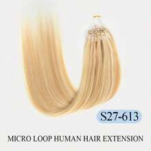 12-22 Inch Micro Loop Hair Extensions Human Hair,Color S27-613,Caramel Brown To 613 Blonde,Straight Women'S Hair Additions For Daily Use,Natural Look,Adds Volume & Length,Fit For All Hair Types & Ethnicities,Length Enhancement,Natural Appearance - S27-613 - View 20