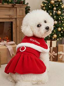 PETSIN Pet Bells, Christmas Dresses, Festive Dog Dresses - Red - View 3