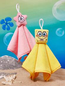 SpongeBob SquarePants | SHEIN Handuk Gantung Kepala Besar 3D Lucu, Cocok untuk Dapur dan Kamar Mandi - MultiWarna - View 2