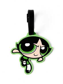 THE POWERPUFF GIRLS X SHEIN Label Koper PVC Polisi Wanita Kecil Feitian - Hijau - View 5