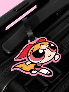 THE POWERPUFF GIRLS X SHEIN Feitian Little Policewoman PVC Luggage Tag - Red - View 4