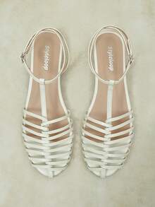 Styleloop Sandal Wanita 2026 dengan Tali, Serbaguna untuk Musim Panas, Sandal Terbuka dengan Tali, Sepatu Nyaman. - Krem - View 5