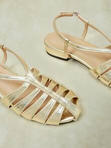 Styleloop 2026 Women's Flat Comfortable Fashion Women's Shoes Sandals - Gold - View 3